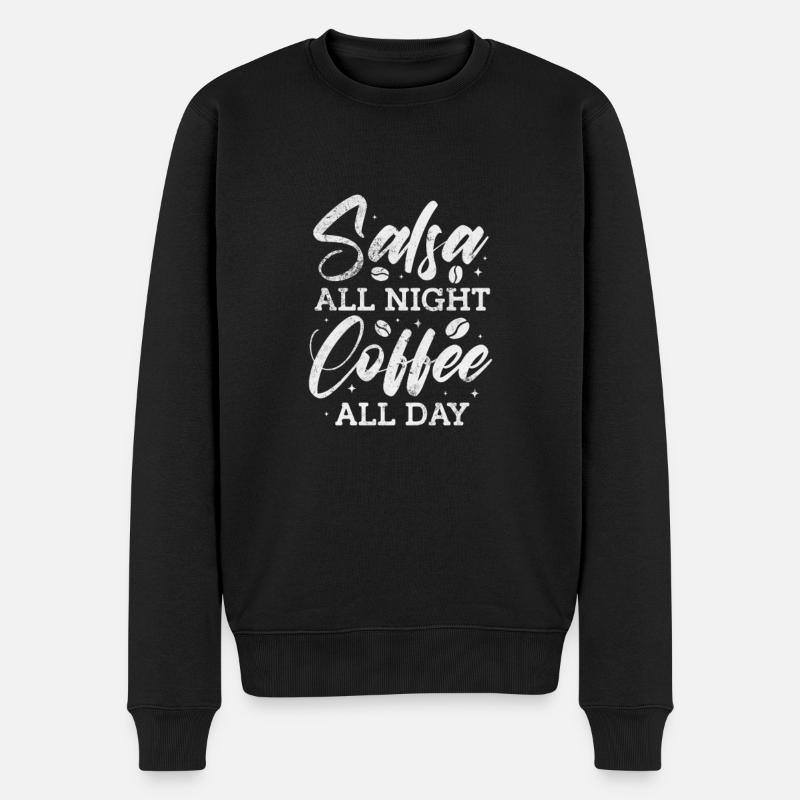 Salsa - Männer Premium Bio Pullover - Schwarz