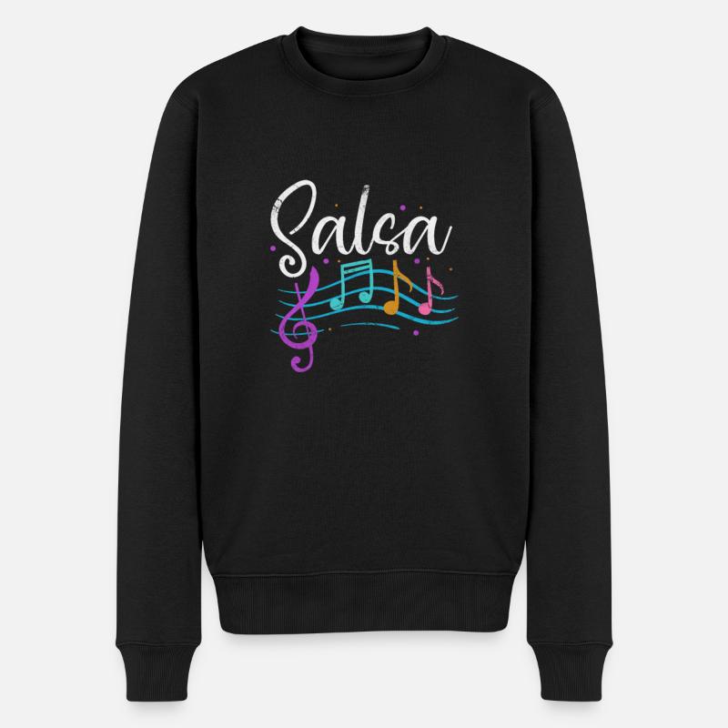 Salsa - Männer Premium Bio Pullover - Schwarz