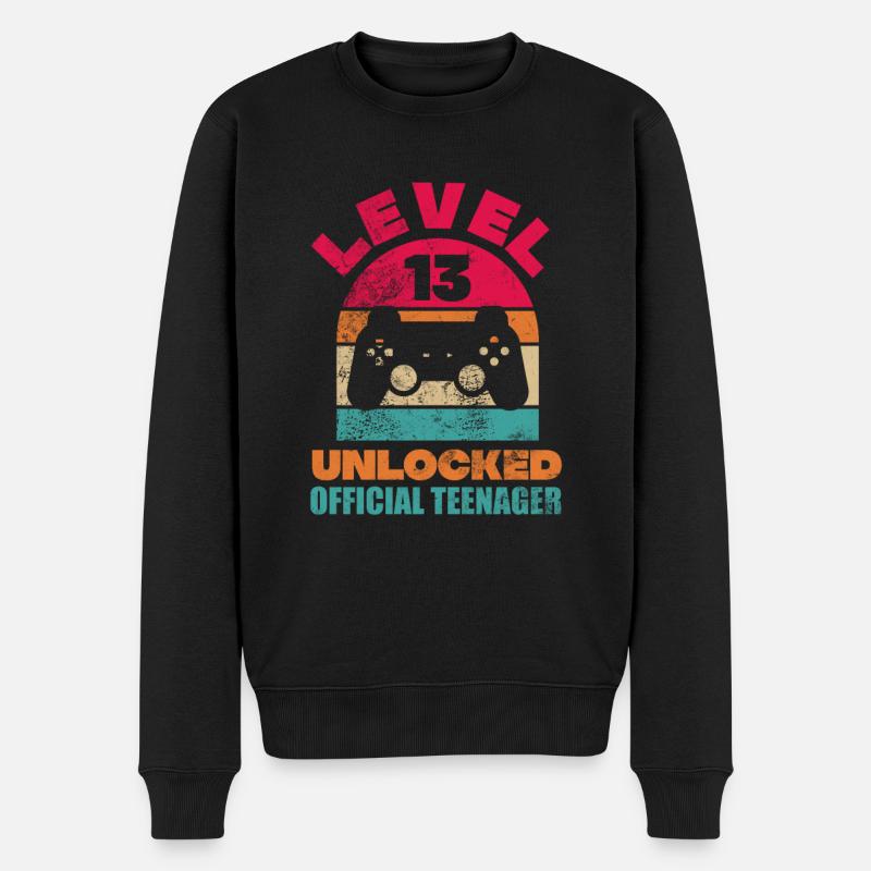 Teenager - Männer Premium Bio Pullover - Schwarz