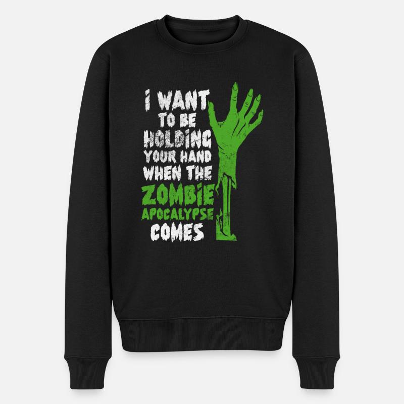 Zombie - Männer Premium Bio Pullover - Schwarz