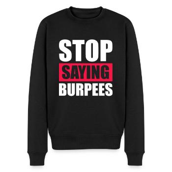 Burpees Fitness Cadeau de musculation Burpee - Pull Premium bio Homme - noir - Devant - Nico (187cm)
