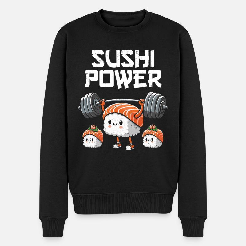 Sushi - Pull Premium bio Homme - noir