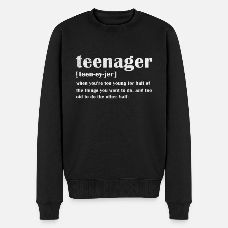 Adolescent - Pull Premium bio Homme - noir