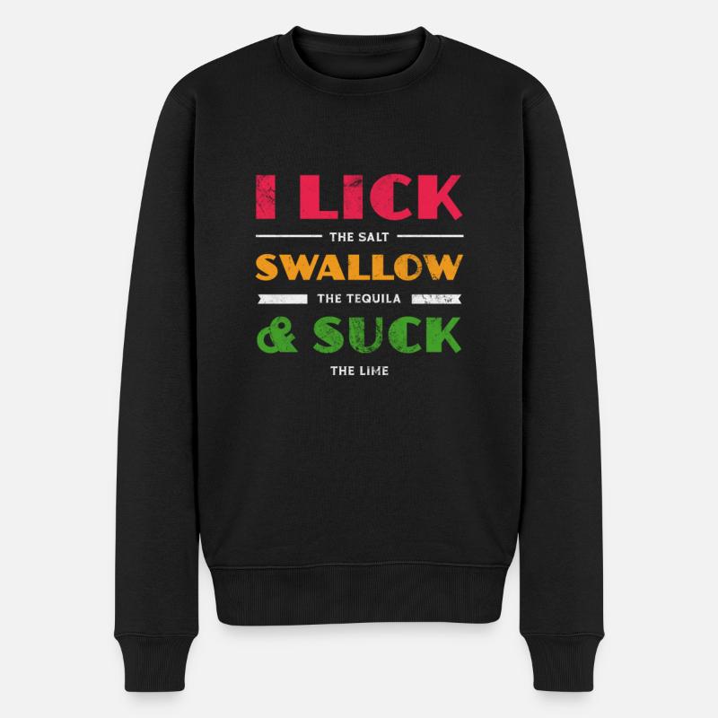 Tequila - Männer Premium Bio Pullover - Schwarz