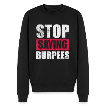 Burpees - Pull Premium bio Homme - noir - Devant - Nico (187cm)