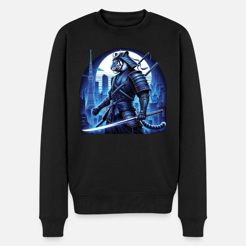 Samurai Ronin Schwertkampf Krieger Geschenk - Männer Premium Bio Pullover - Schwarz