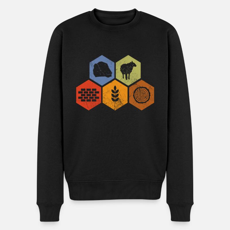 Brettspiel - Männer Premium Bio Pullover - Schwarz