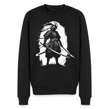Samouraï - Pull Premium bio Homme - noir - Devant - Nico (187cm)