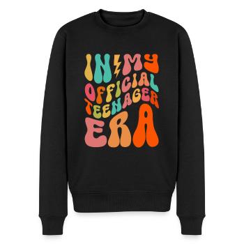 Teenager Teenie Teen Teens Teeny Geschenk - Männer Premium Bio Pullover - Schwarz - Vorne - Nico (187cm)
