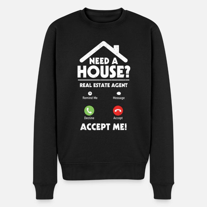 Agent immobilier - Pull Premium bio Homme - noir