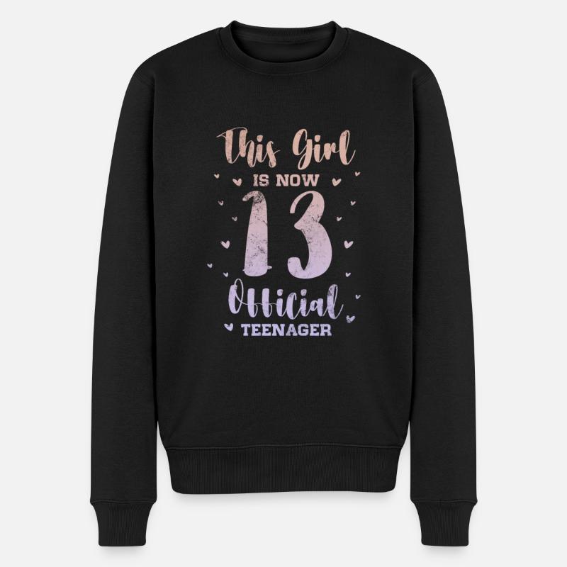 Teenager - Männer Premium Bio Pullover - Schwarz