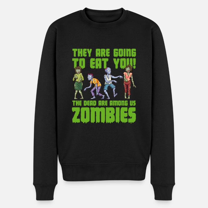 Zombie Zombie-Jäger Zombieapokalypse Geschenk - Männer Premium Bio Pullover - Schwarz