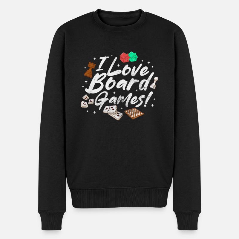 Brettspiel - Männer Premium Bio Pullover - Schwarz
