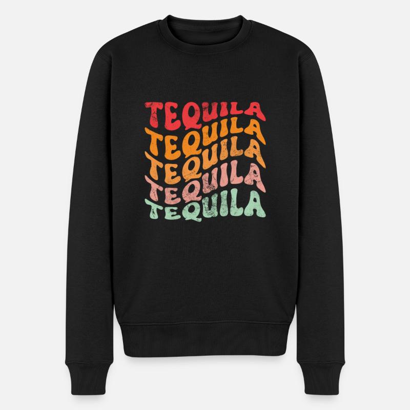 Tequila - Männer Premium Bio Pullover - Schwarz