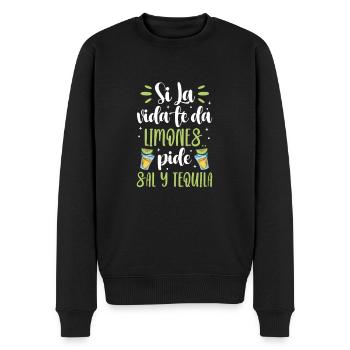 Tequila Sunrise Booze Party Mexique Cadeau - Pull Premium bio Homme - noir - Devant - Nico (187cm)