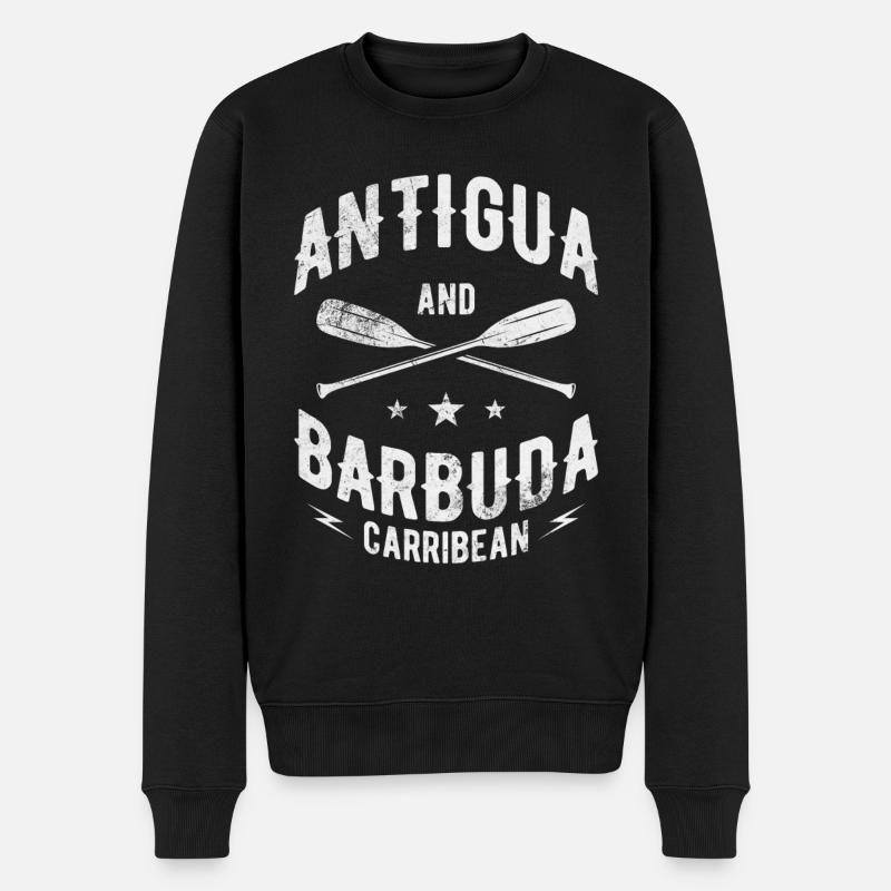 Antigua - Männer Premium Bio Pullover - Schwarz