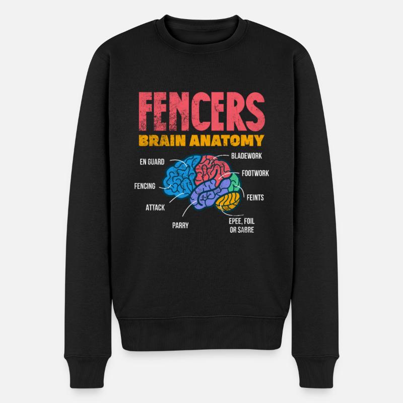 Fechten - Männer Premium Bio Pullover - Schwarz