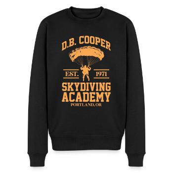 Skydive Skydiver Skydiving Fallschirm Geschenk - Männer Premium Bio Pullover - Schwarz - Vorne - Nico (187cm)
