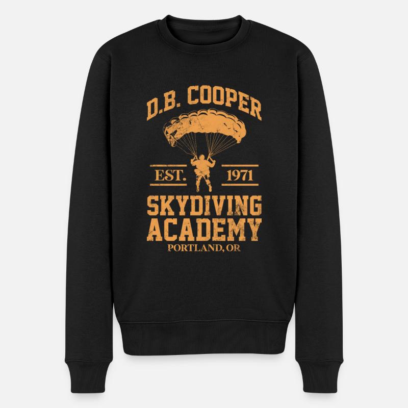 Skydive - Männer Premium Bio Pullover - Schwarz