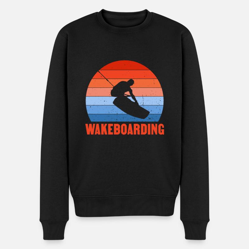 Wakeboard Wakeboarder Wakeboarding Geschenk - Männer Premium Bio Pullover - Schwarz