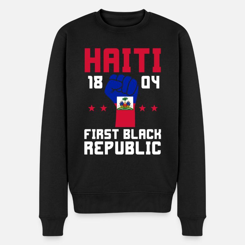 Vacances Haïti Caraïbes - Pull Premium bio Homme - noir