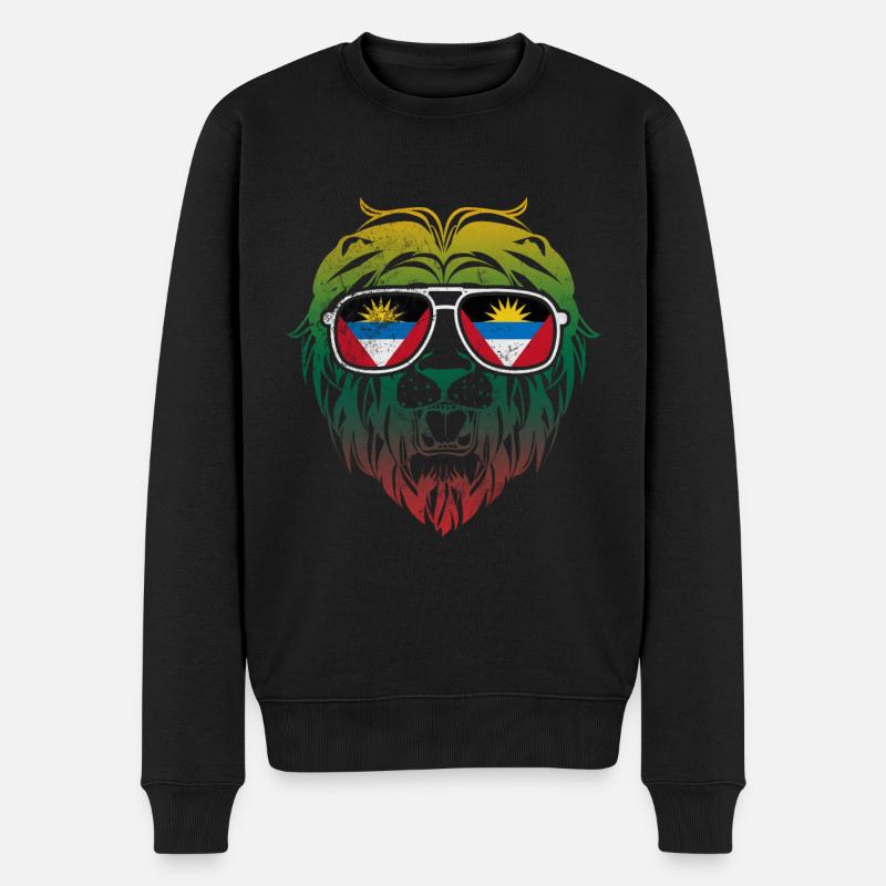 Antigua - Männer Premium Bio Pullover - Schwarz
