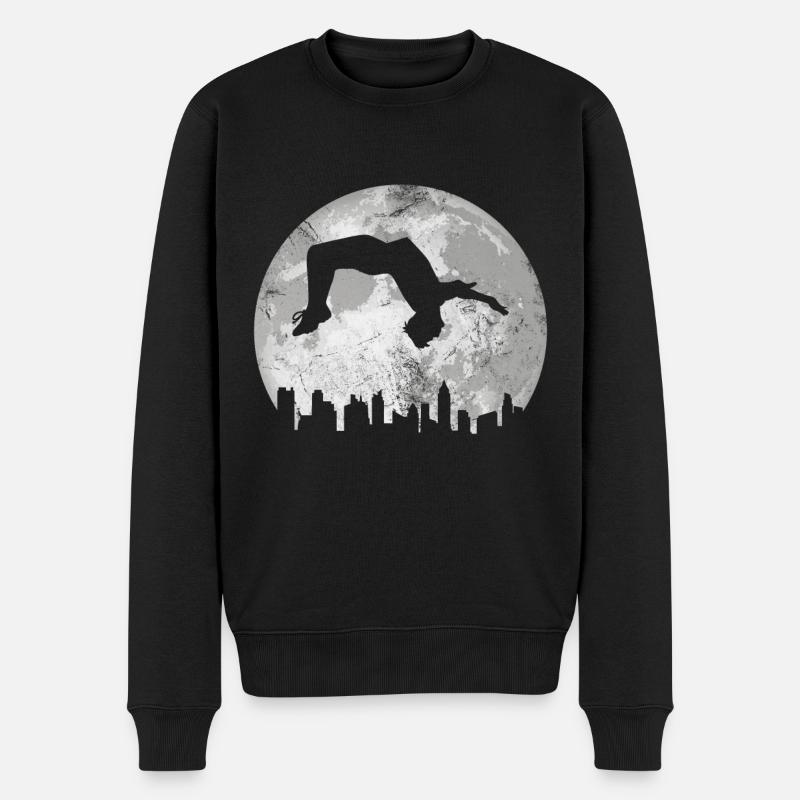 Backflip - Männer Premium Bio Pullover - Schwarz