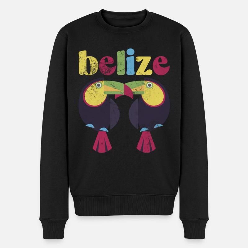Belize - Männer Premium Bio Pullover - Schwarz