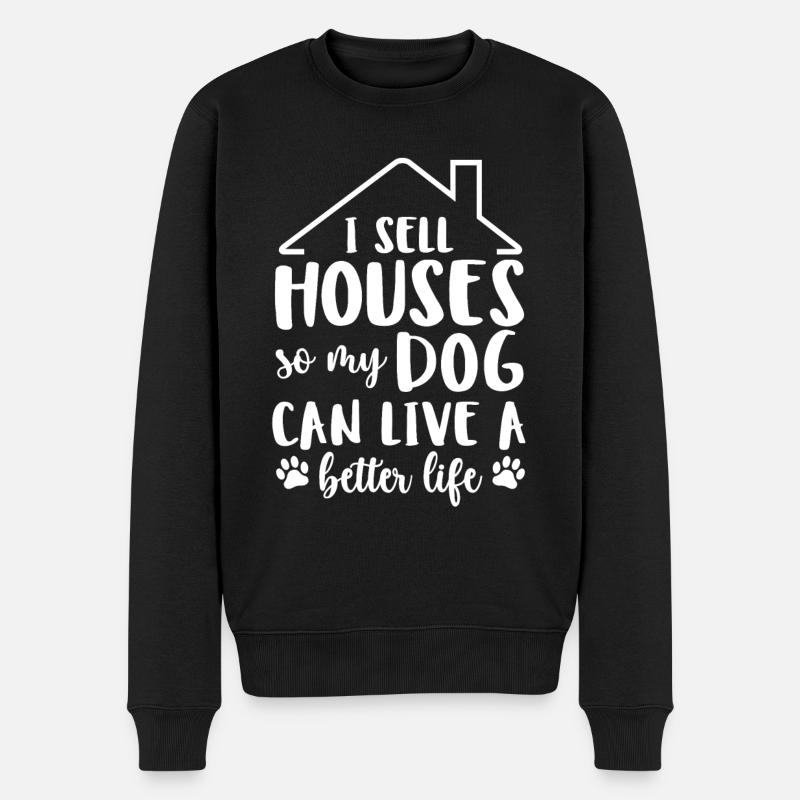 Immobilienmakler Immobilien Makler Geschenk - Männer Premium Bio Pullover - Schwarz