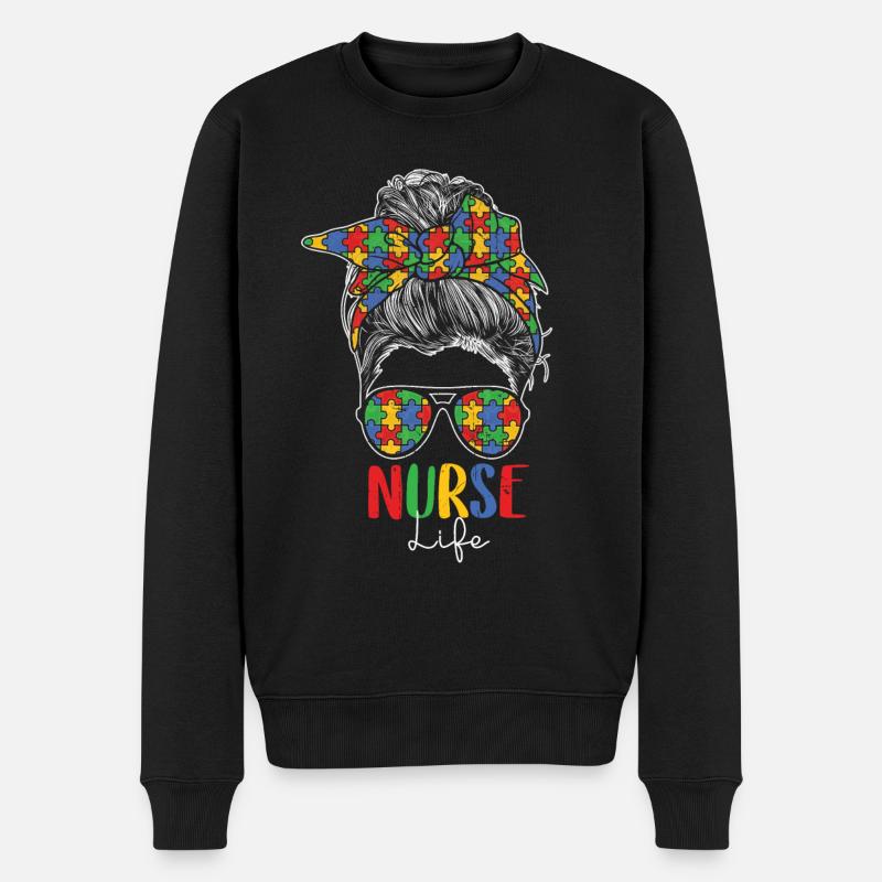 Autismus - Männer Premium Bio Pullover - Schwarz