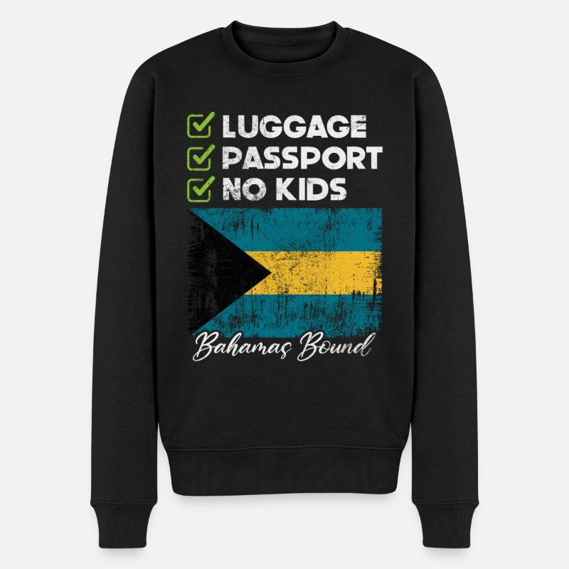 Bahamas - Männer Premium Bio Pullover - Schwarz