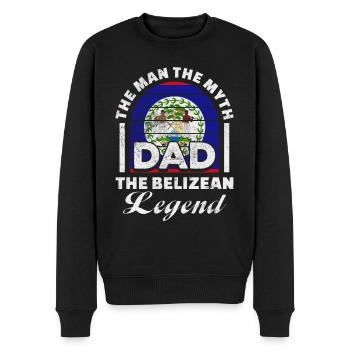 Belize - Männer Premium Bio Pullover - Schwarz - Vorne - Nico (187cm)