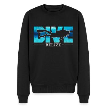 Belize - Männer Premium Bio Pullover - Schwarz - Vorne - Nico (187cm)