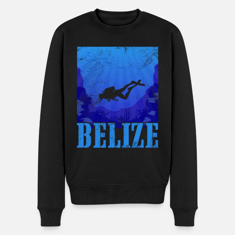 Belize - Männer Premium Bio Pullover - Schwarz