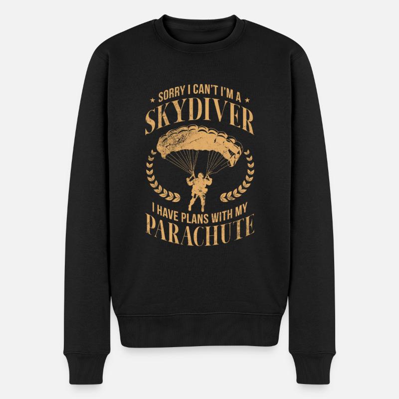 Skydive - Männer Premium Bio Pullover - Schwarz