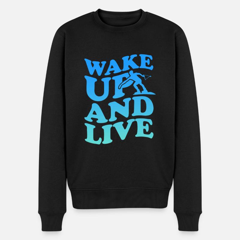 Wakeboard Wakeboarder Wakeboarding Geschenk - Männer Premium Bio Pullover - Schwarz