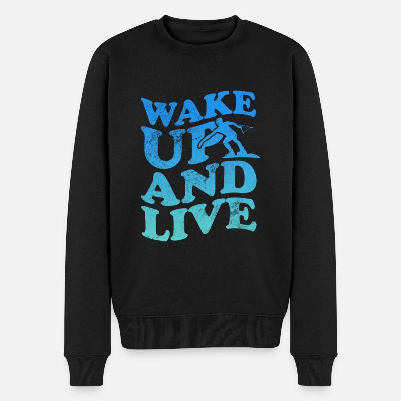 Wakeboard - Pull Premium bio Homme - noir