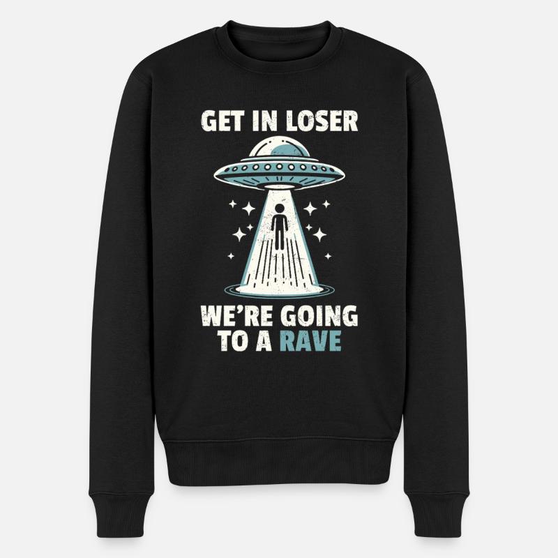 Alien - Männer Premium Bio Pullover - Schwarz