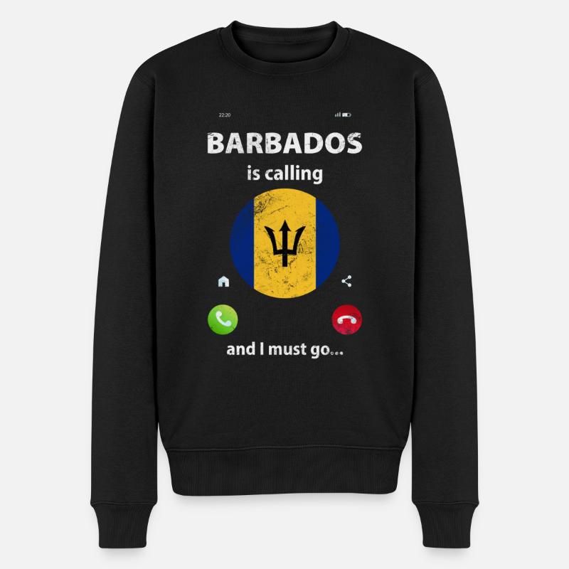 Barbados - Männer Premium Bio Pullover - Schwarz
