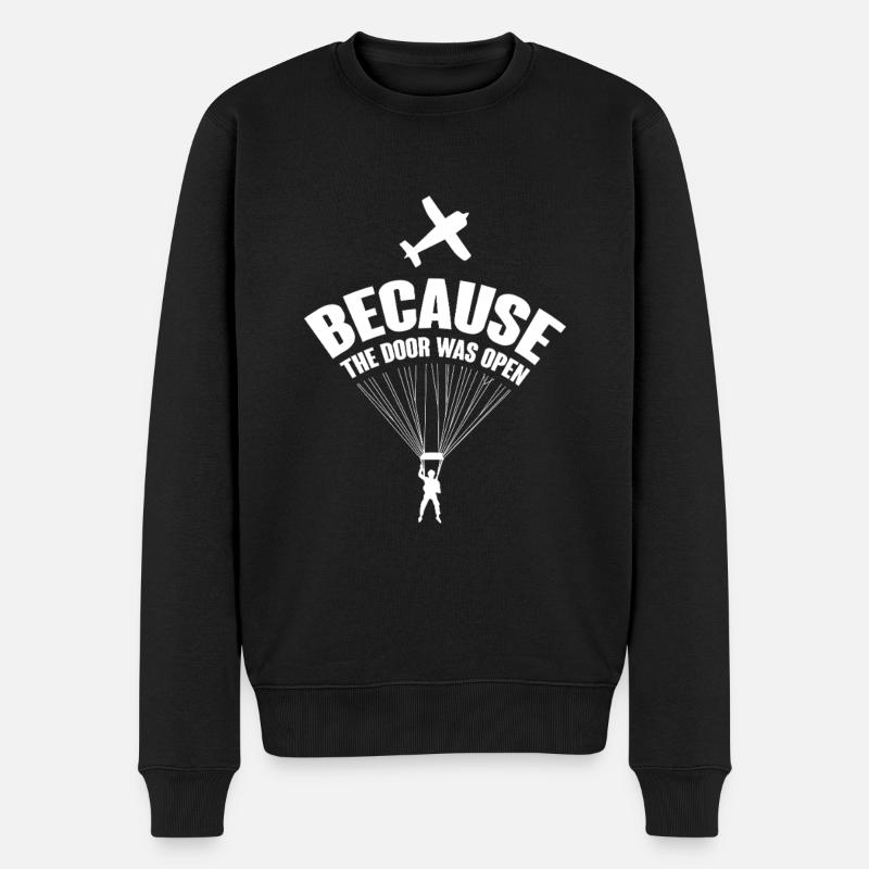 Skydive Skydiver Skydiving Fallschirm Geschenk - Männer Premium Bio Pullover - Schwarz