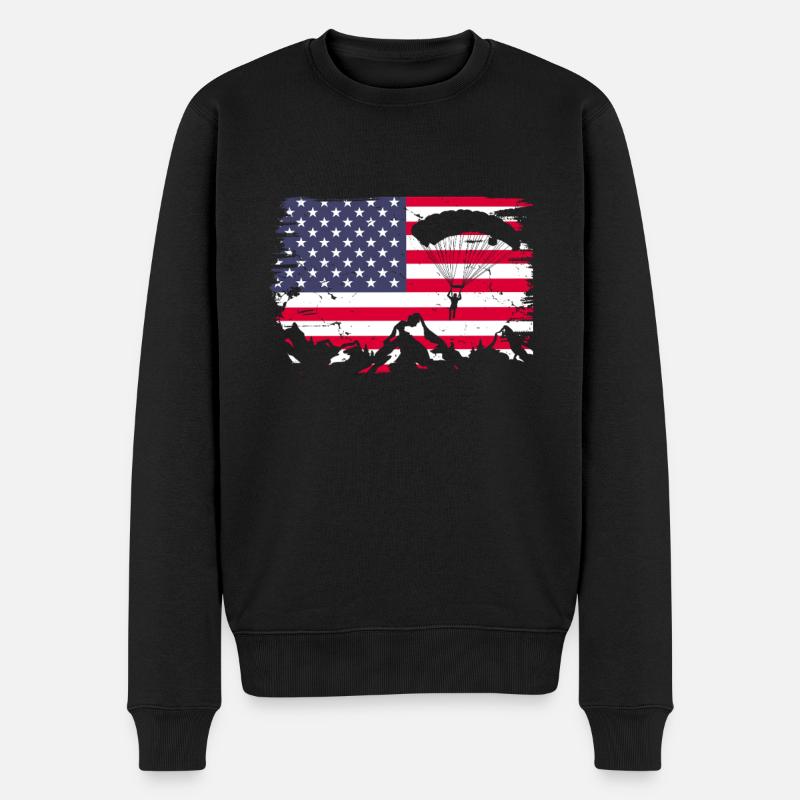 Parachutisme Parachutisme Parachute Cadeau - Pull Premium bio Homme - noir