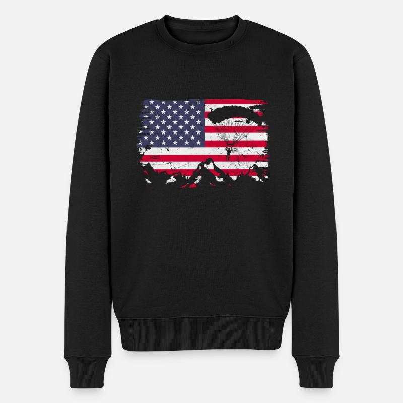 Skydive - Männer Premium Bio Pullover - Schwarz