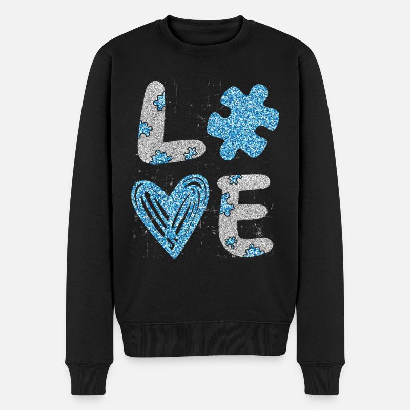 Autismus - Männer Premium Bio Pullover - Schwarz