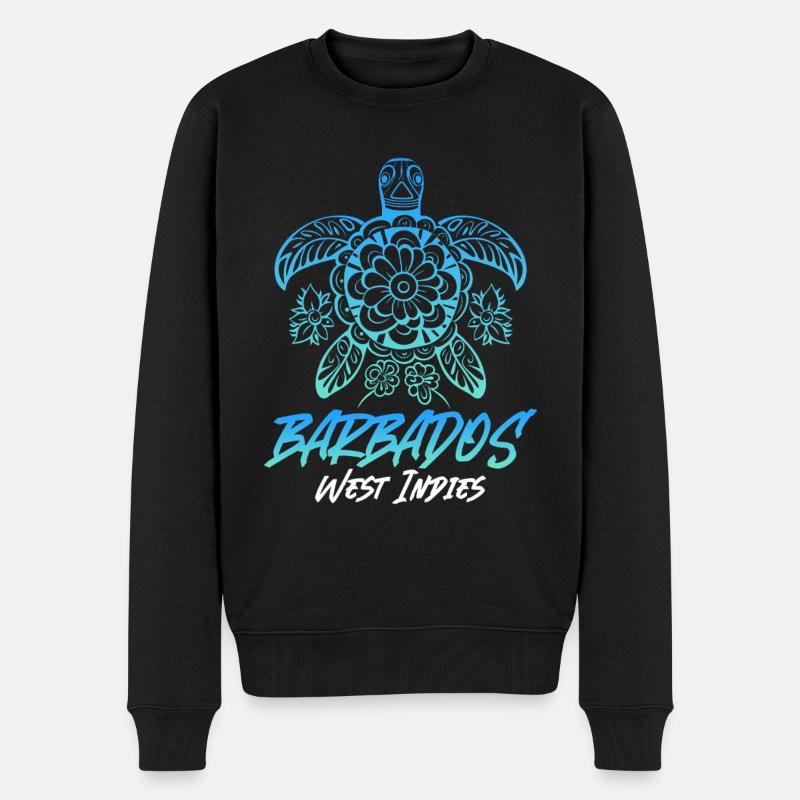 Barbados Karibik Bajan Urlaub Geschenk - Männer Premium Bio Pullover - Schwarz