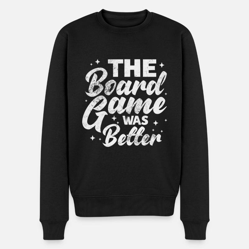 Brettspiel - Männer Premium Bio Pullover - Schwarz