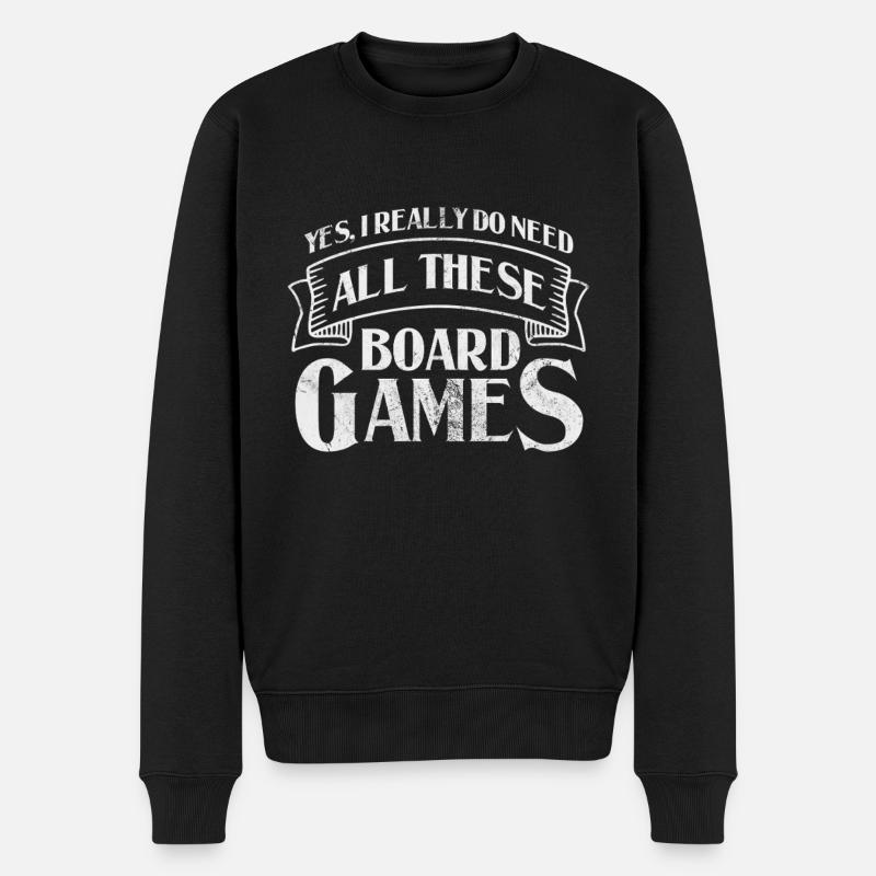 Brettspiel - Männer Premium Bio Pullover - Schwarz