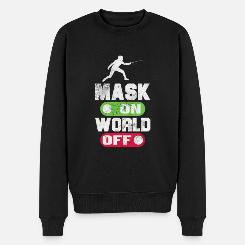 Fechten - Männer Premium Bio Pullover - Schwarz