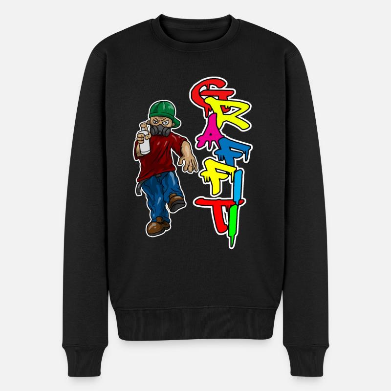 Graffiti Spray Doodle Dessiner Écrire Mur Surface Cadeau - Pull Premium bio Homme - noir