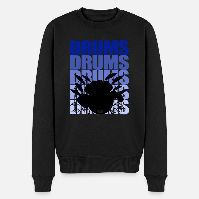 Tambours bleu - Pull Premium bio Homme - noir