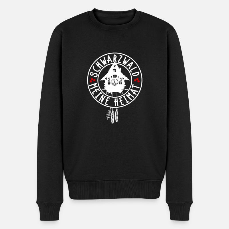 Meine Heimat Schwarzwald - Männer Premium Bio Pullover - Schwarz